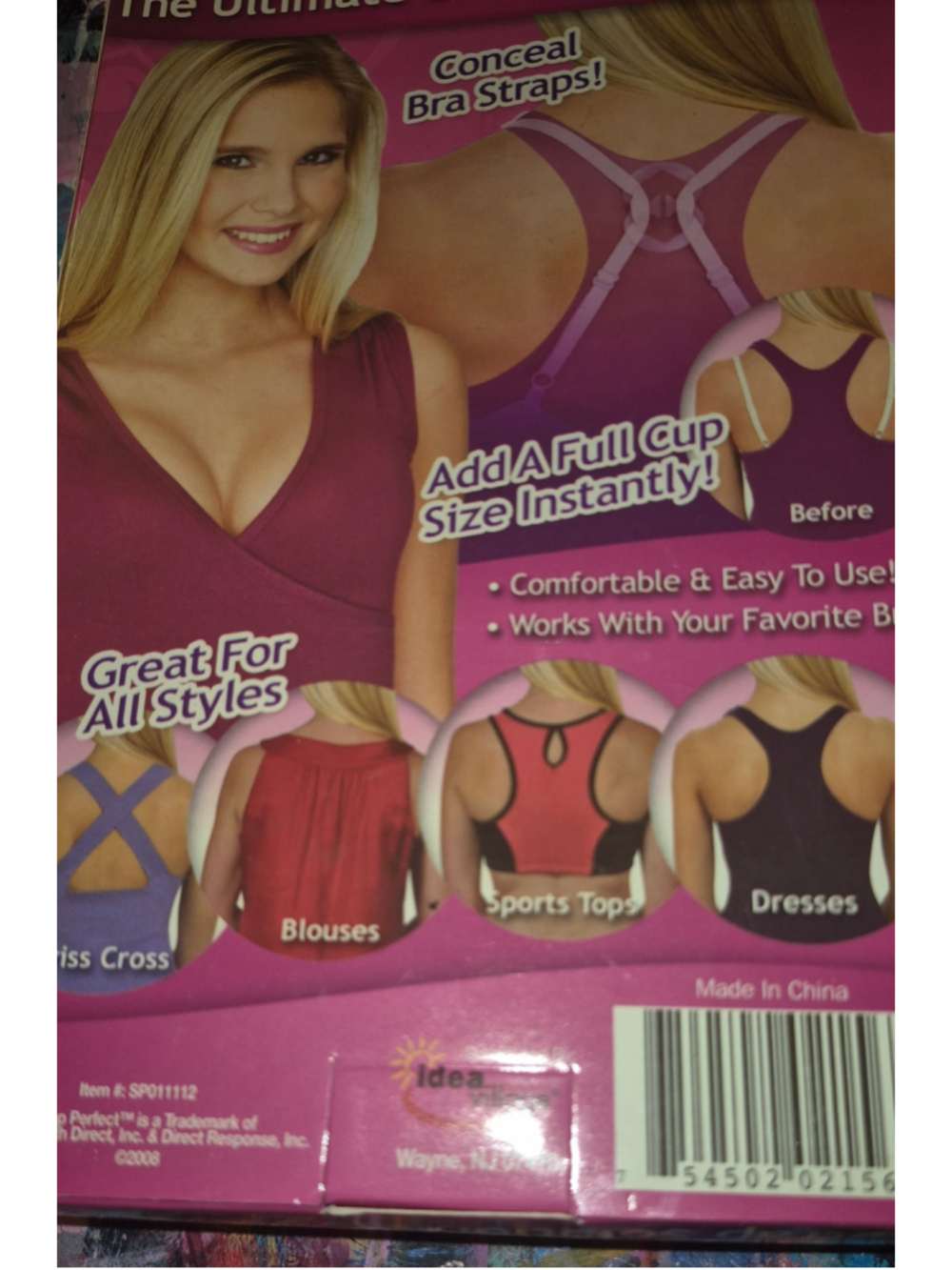 Women's Strap Perfect Bra Strap Solution One Size Clear Nude Black 6-Pack - Picture 4 of 5